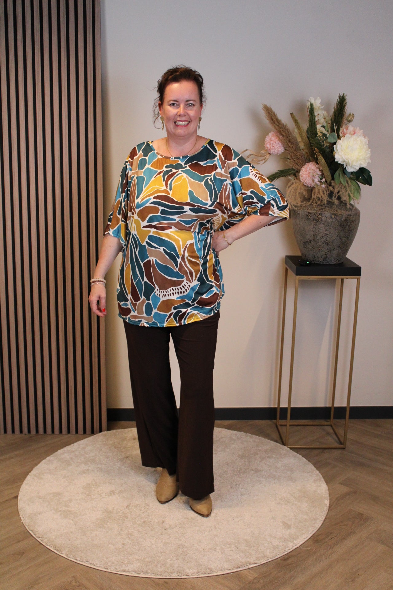 Dora | Bluse schwarz Langarm 52 bis 58