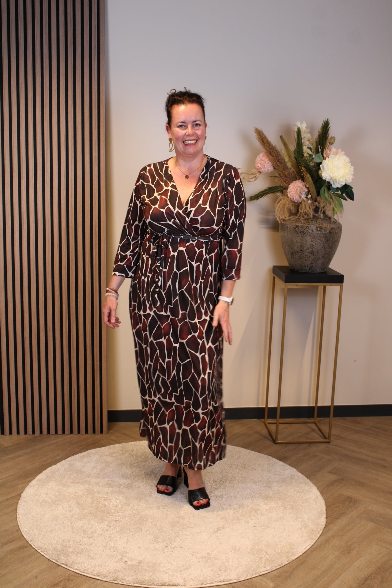 Leona | Braunes Langarmkleid 38 bis 44