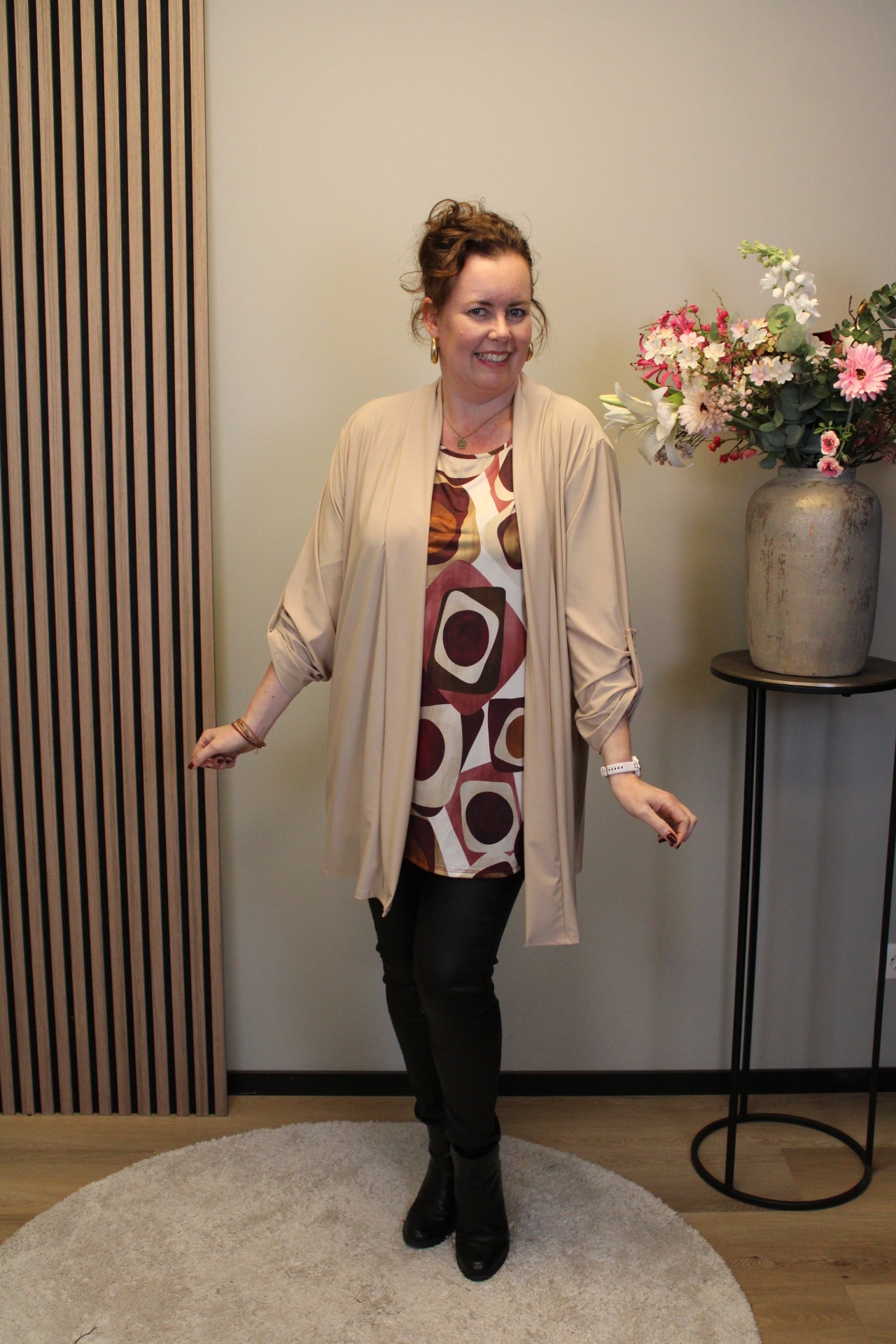 Dora | Bluse schwarz Langarm 52 bis 58