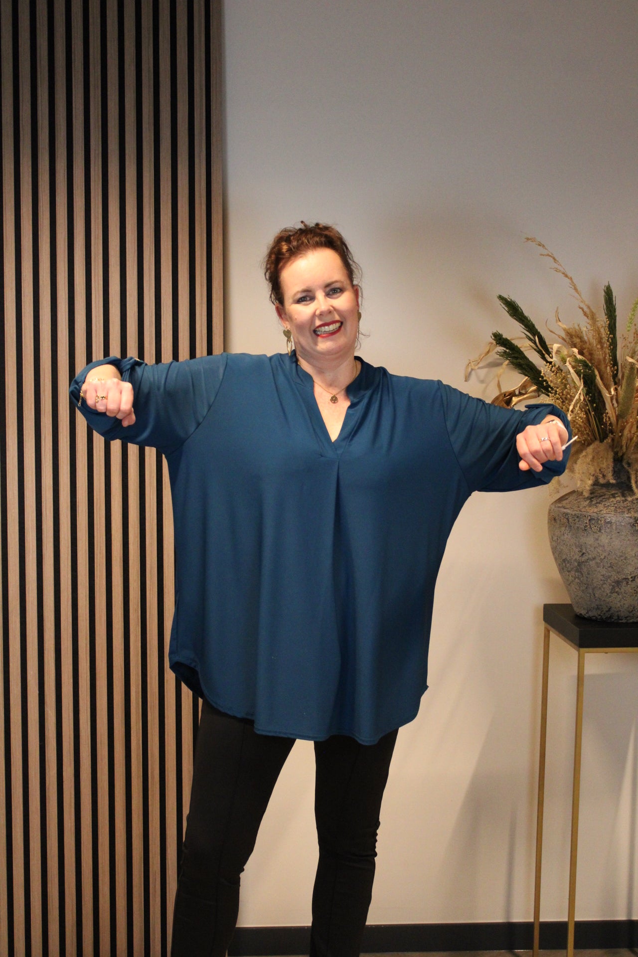 Mara | Bluse aquablau 48 bis 52