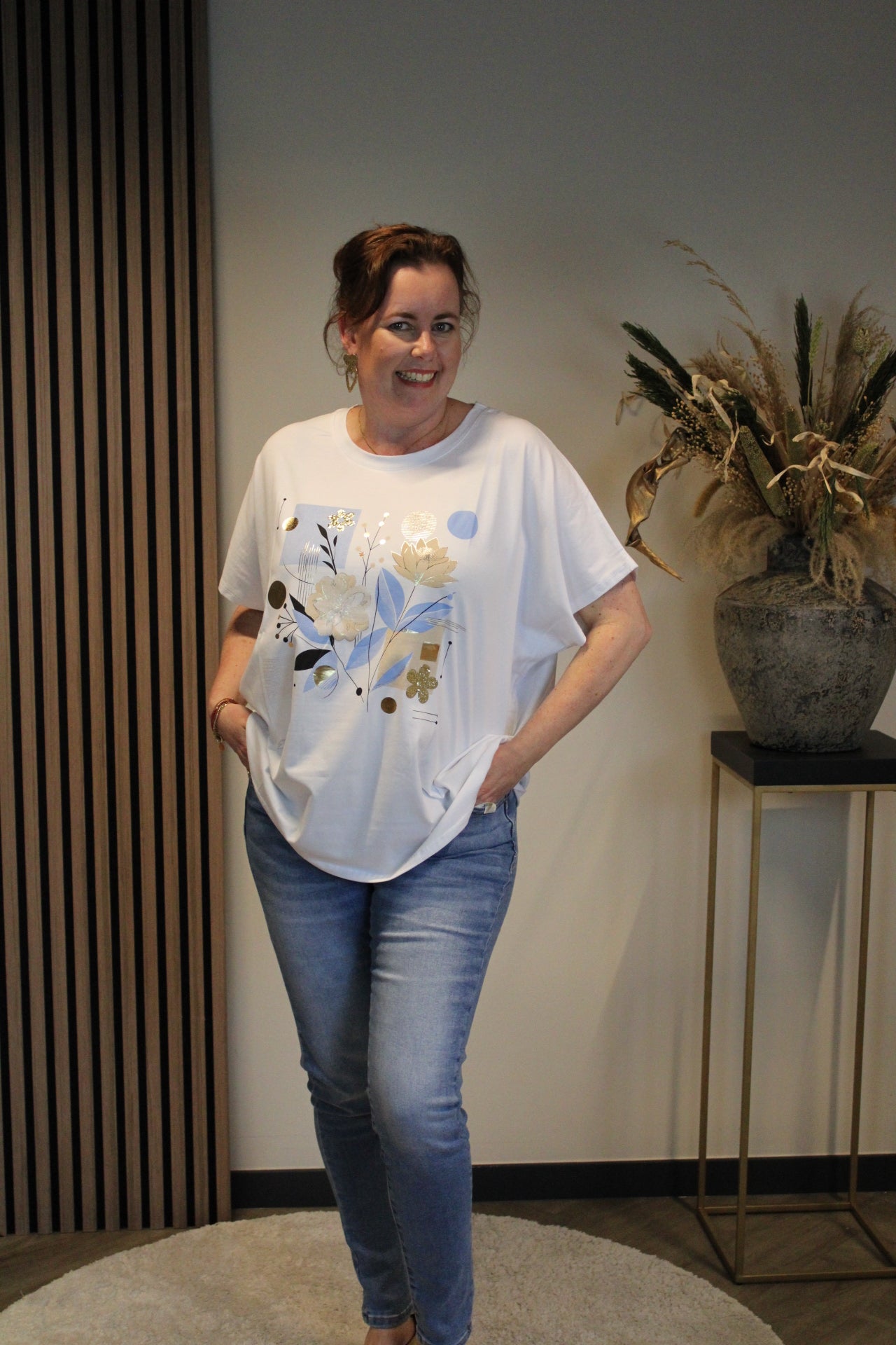 Uniek | T-shirt blauw 44 t/m 48