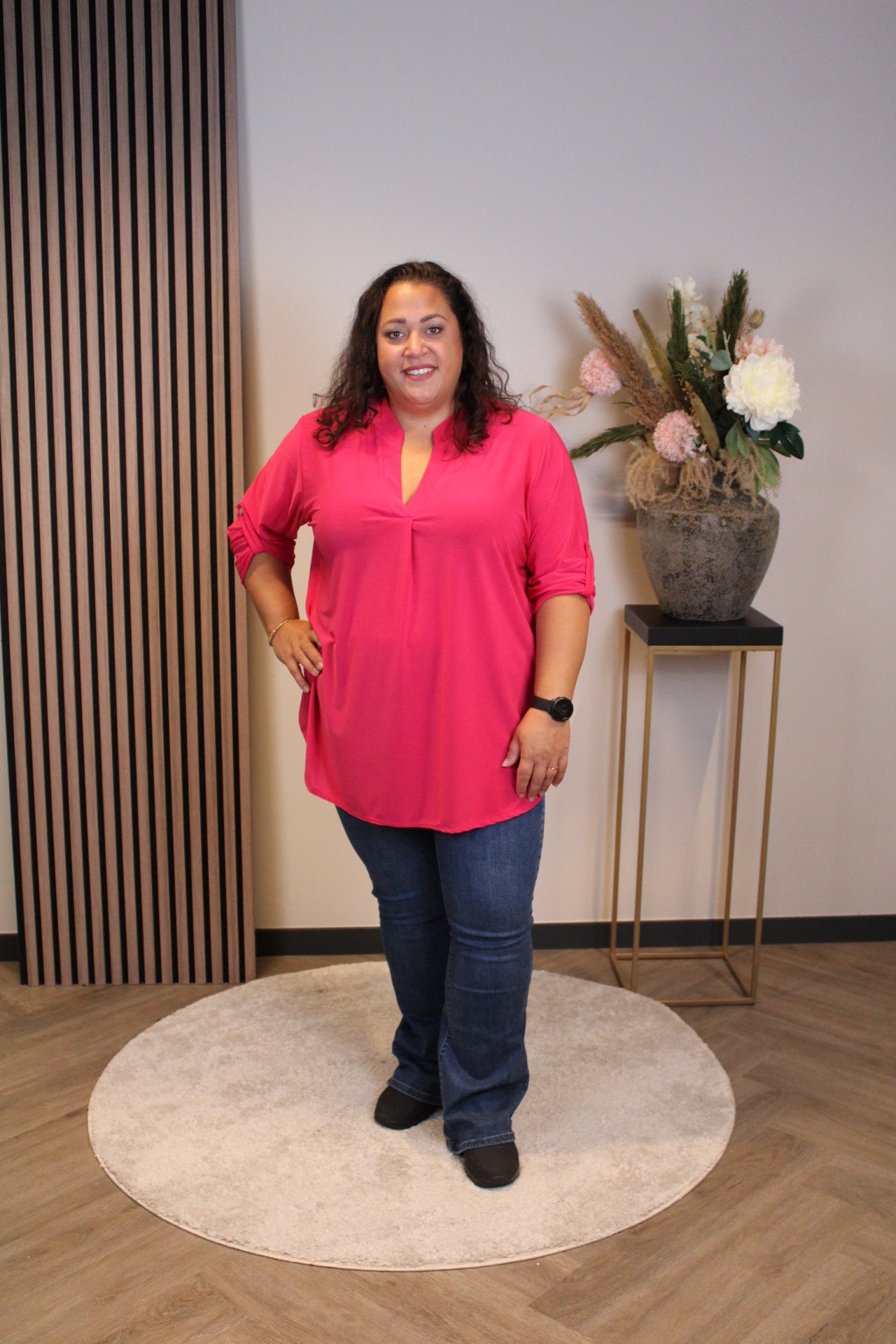 Mara | Bluse rosa Langarm 48 bis 52