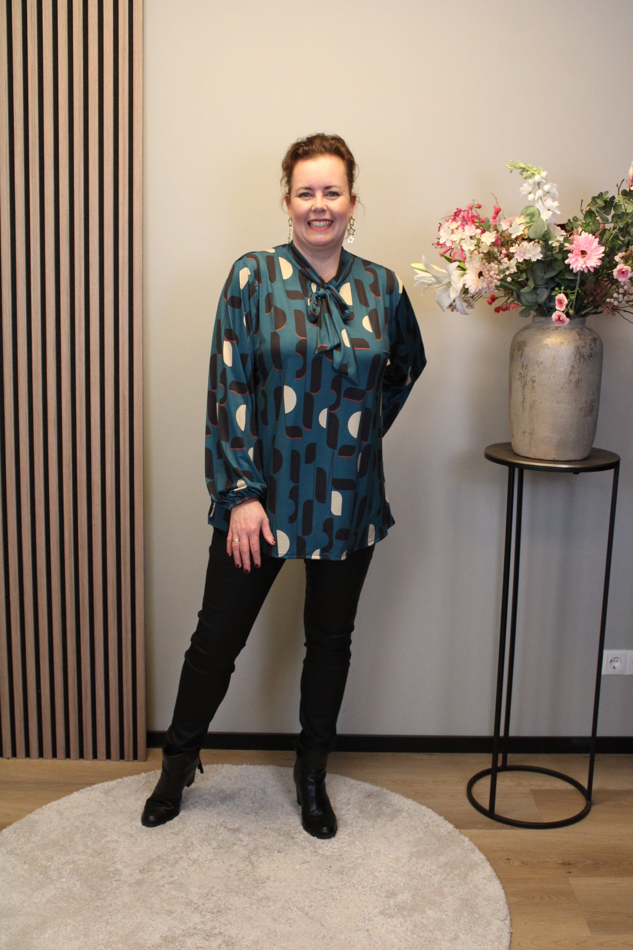 Hilda | Bluse grün Langarm 48 bis 52