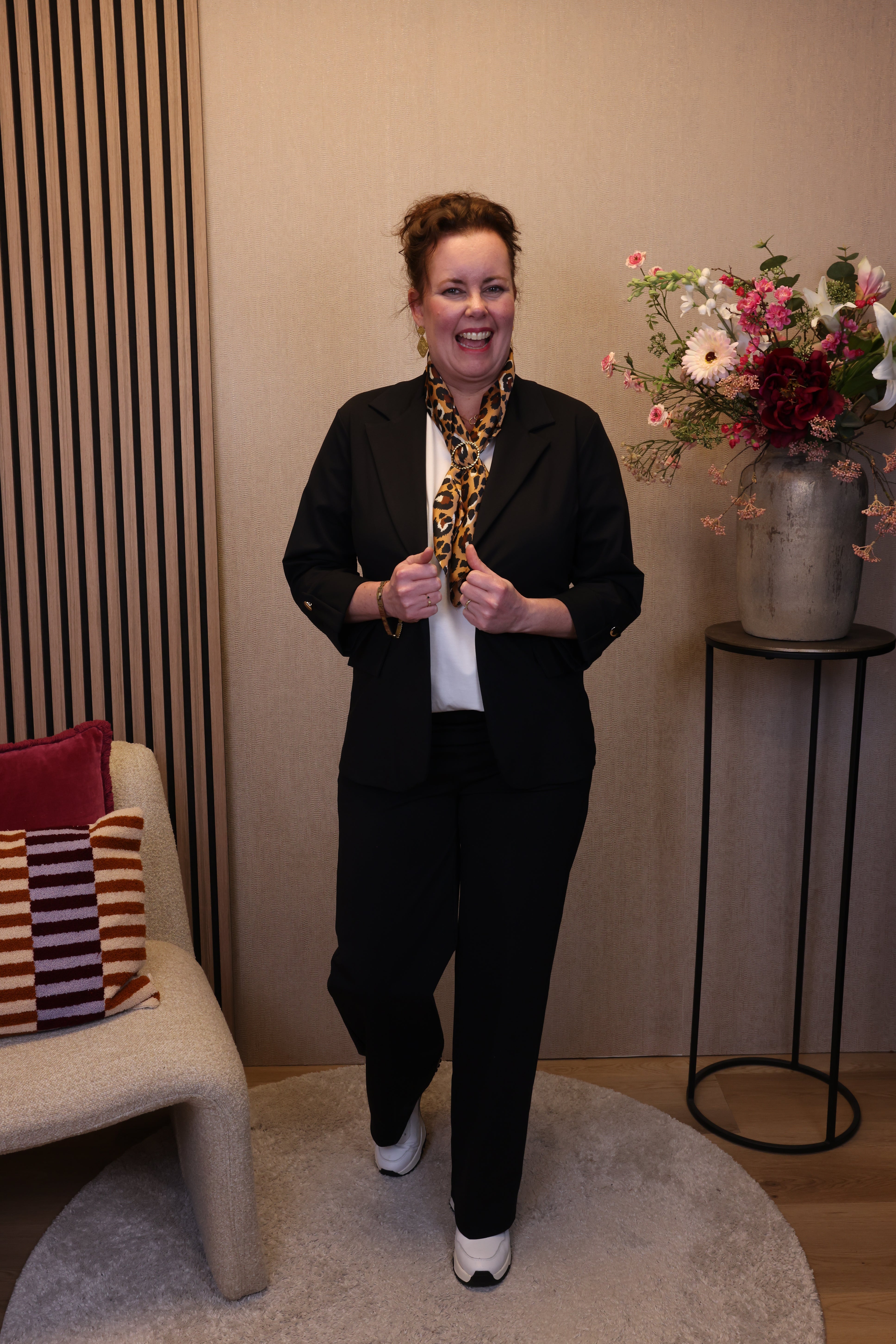 Dora | Bluse schwarz Langarm 52 bis 58