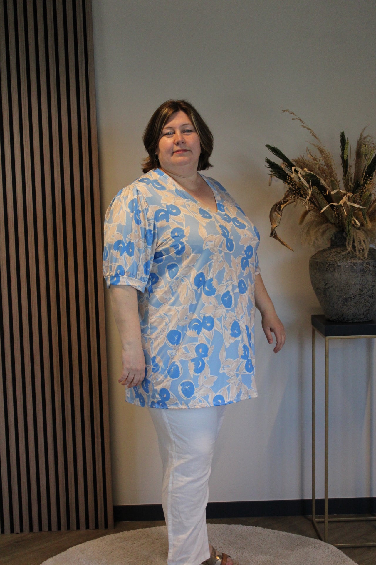 Dora | Bluse schwarz Langarm 52 bis 58