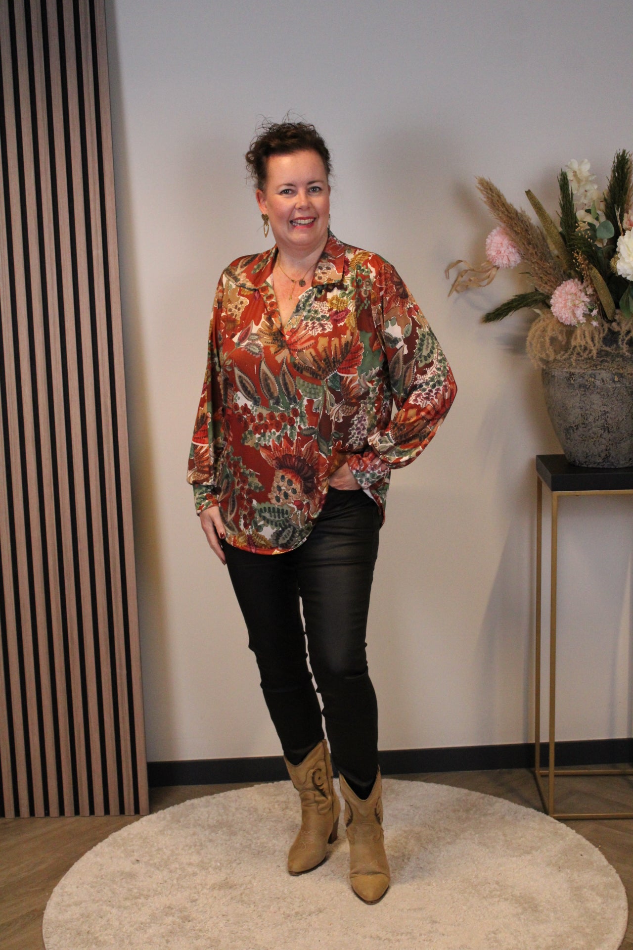 Helena | Gelbe Bluse mit Kragen 38 bis 48