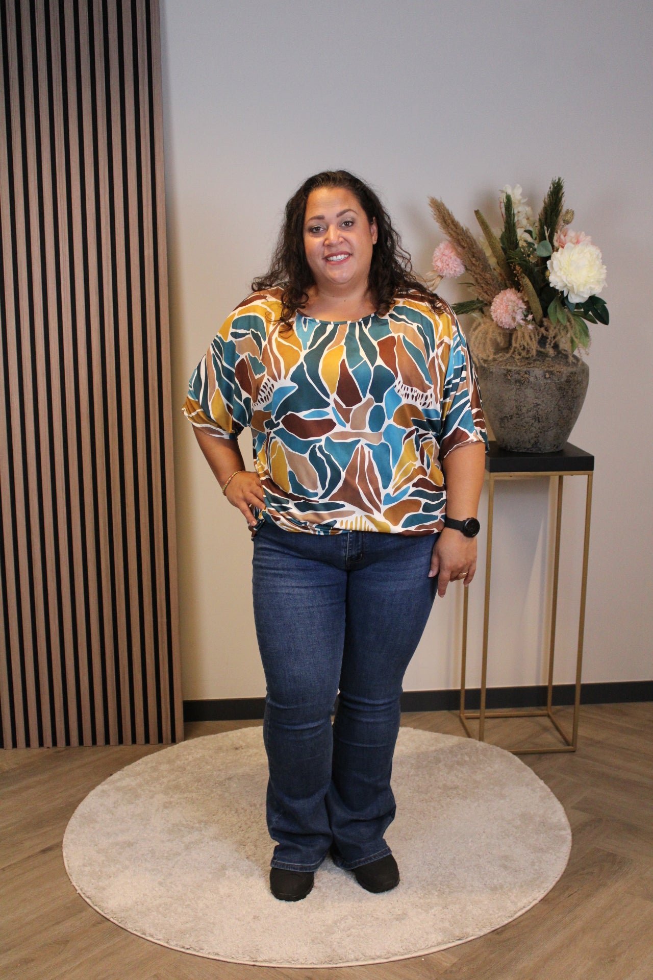 Leonie | Top aquablau 48 bis 52