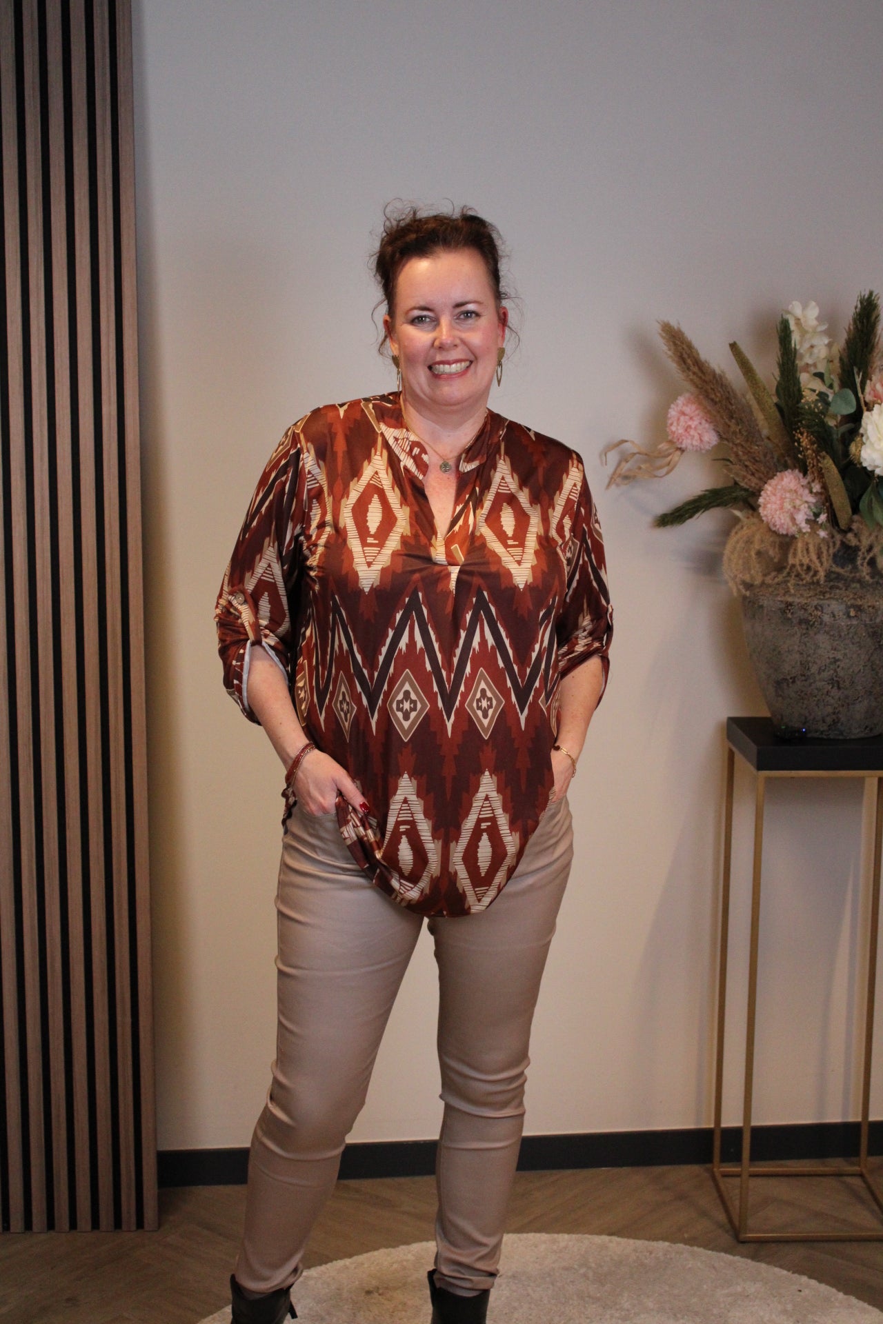 Mara | Bluse weiß Langarm 38 bis 48