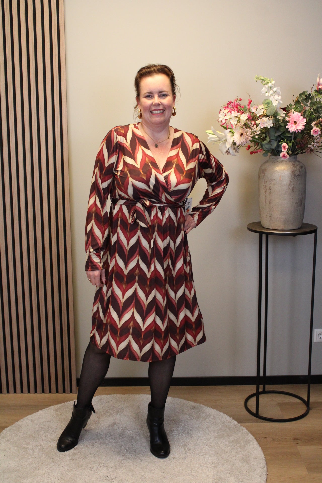 Marise | Blaues Langarmkleid 46 bis 50