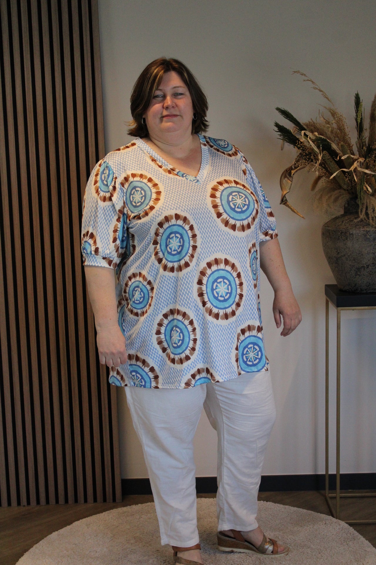 Dora | Bluse schwarz Langarm 52 bis 58
