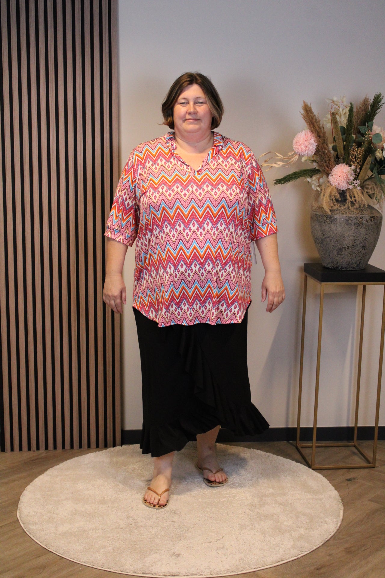 Dora | Bluse schwarz Langarm 52 bis 58