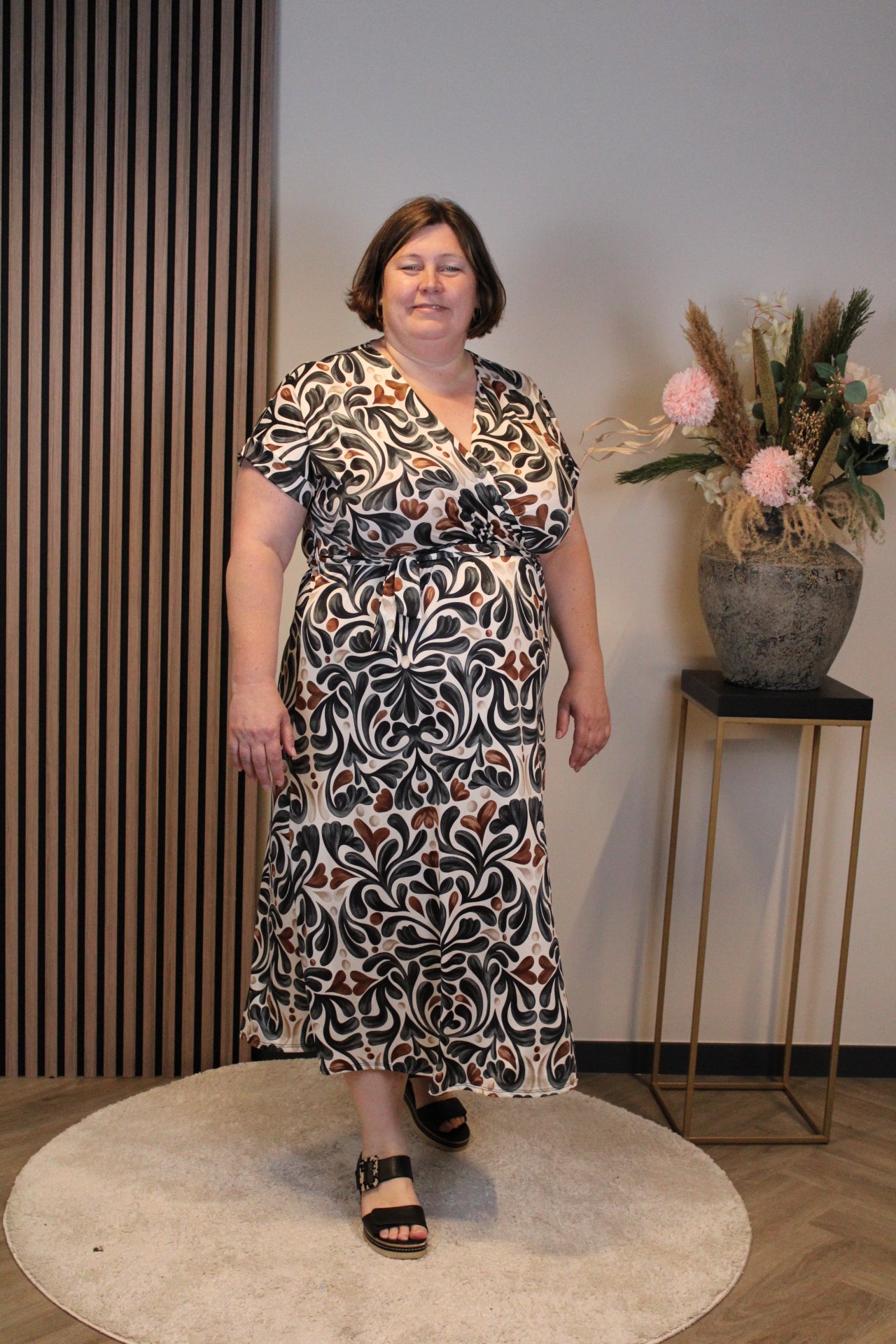 Dora | Bluse schwarz Langarm 52 bis 58