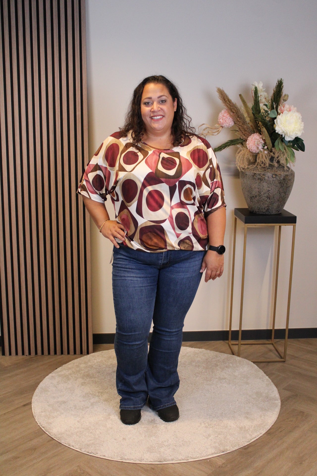 Dora | Bluse schwarz Langarm 52 bis 58