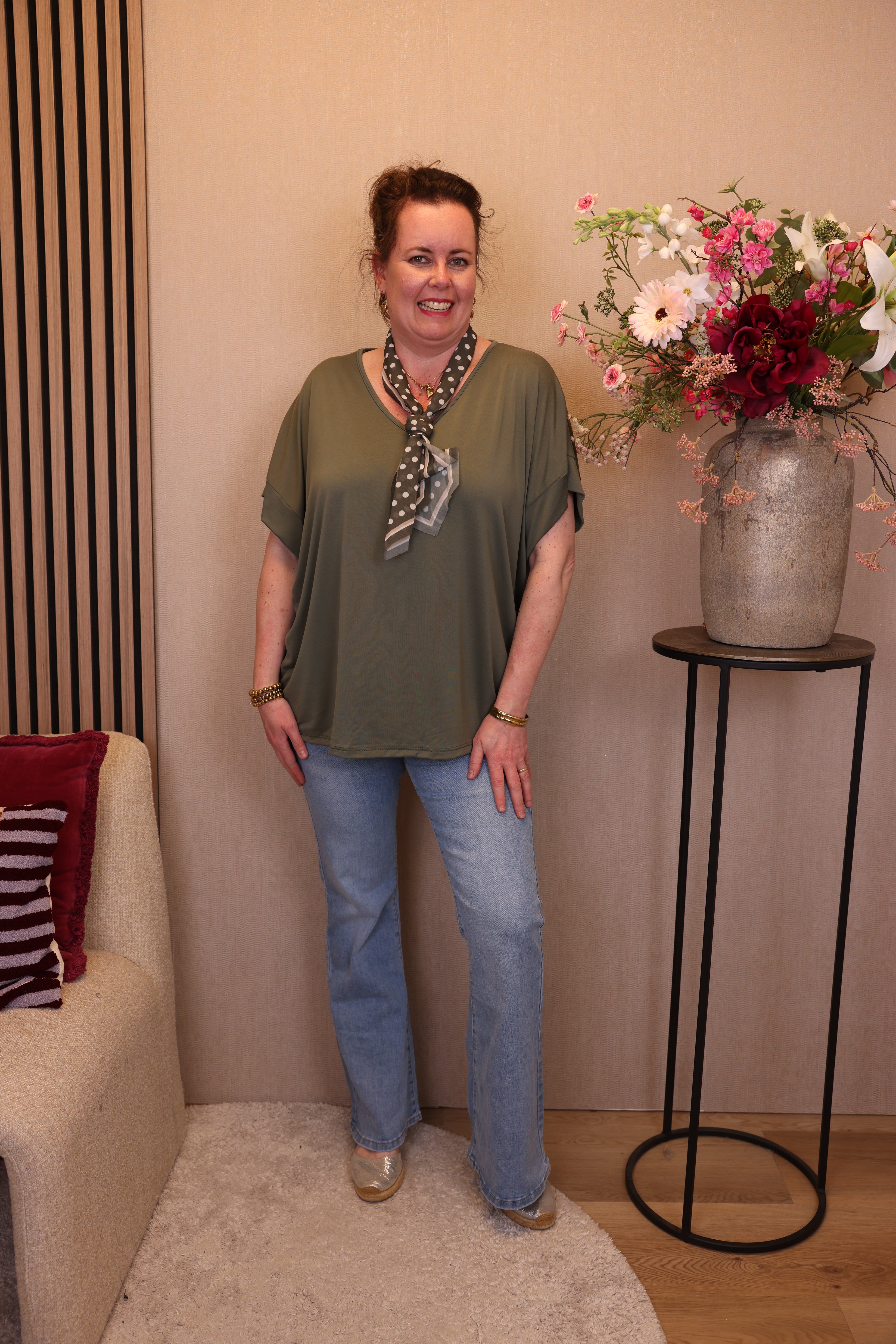 Dora | Bluse schwarz Langarm 52 bis 58