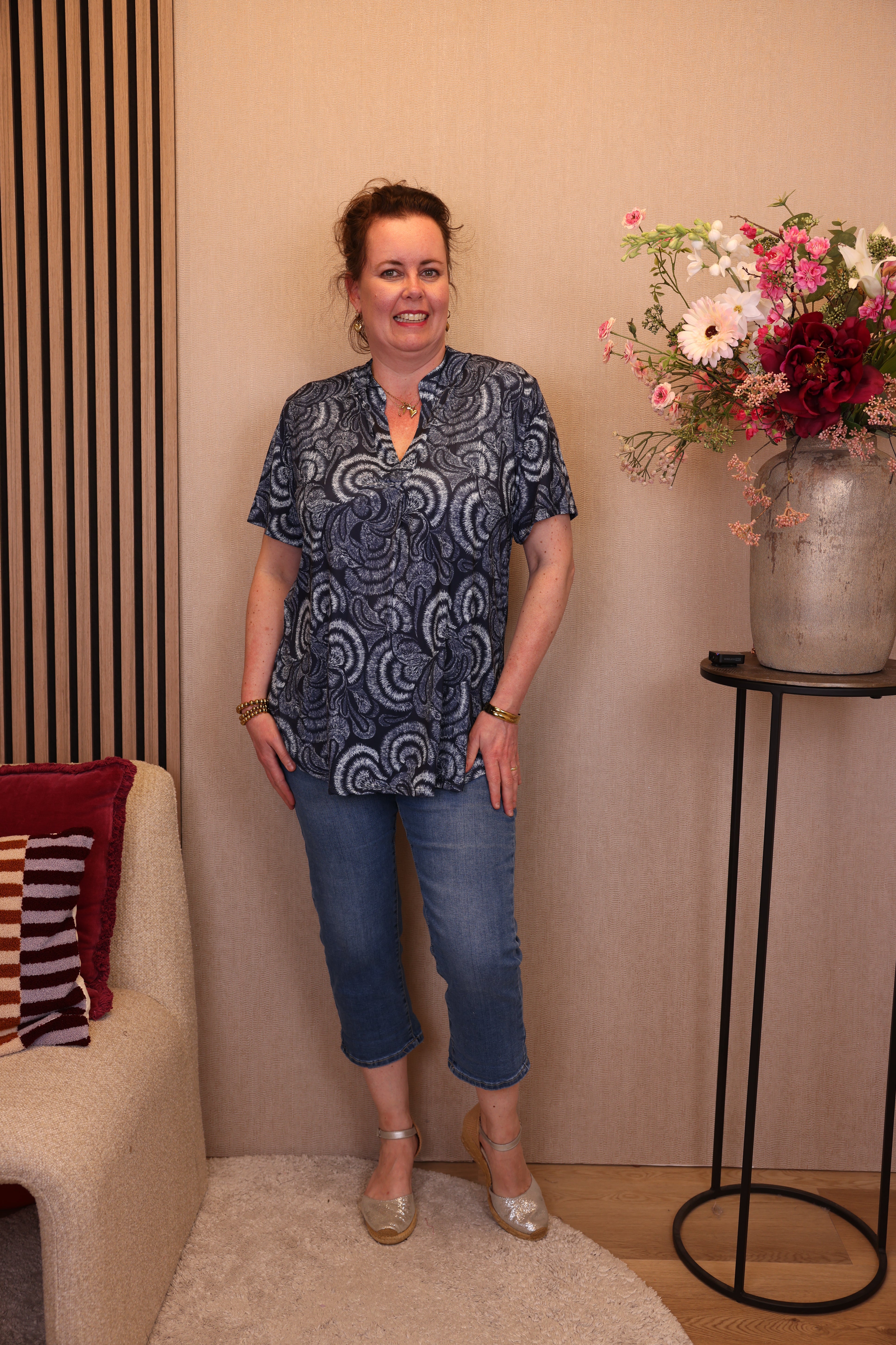 Dora | Bluse schwarz Langarm 52 bis 58
