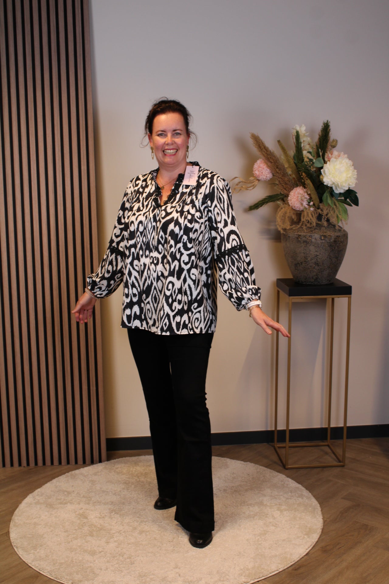 Dominique zwart | Flared Jeans