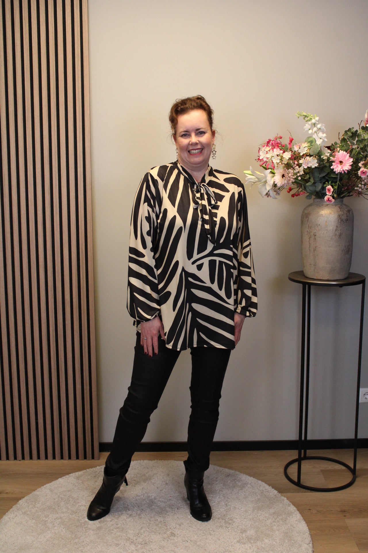 Miekje | Bluse braun Langarm 38 bis 48