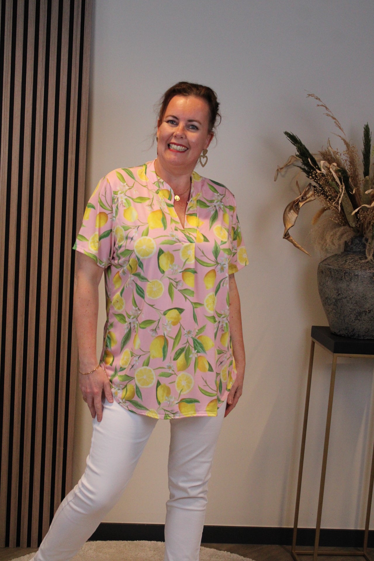 Ziva | Bluse rosa Kurzarm 38 bis 48