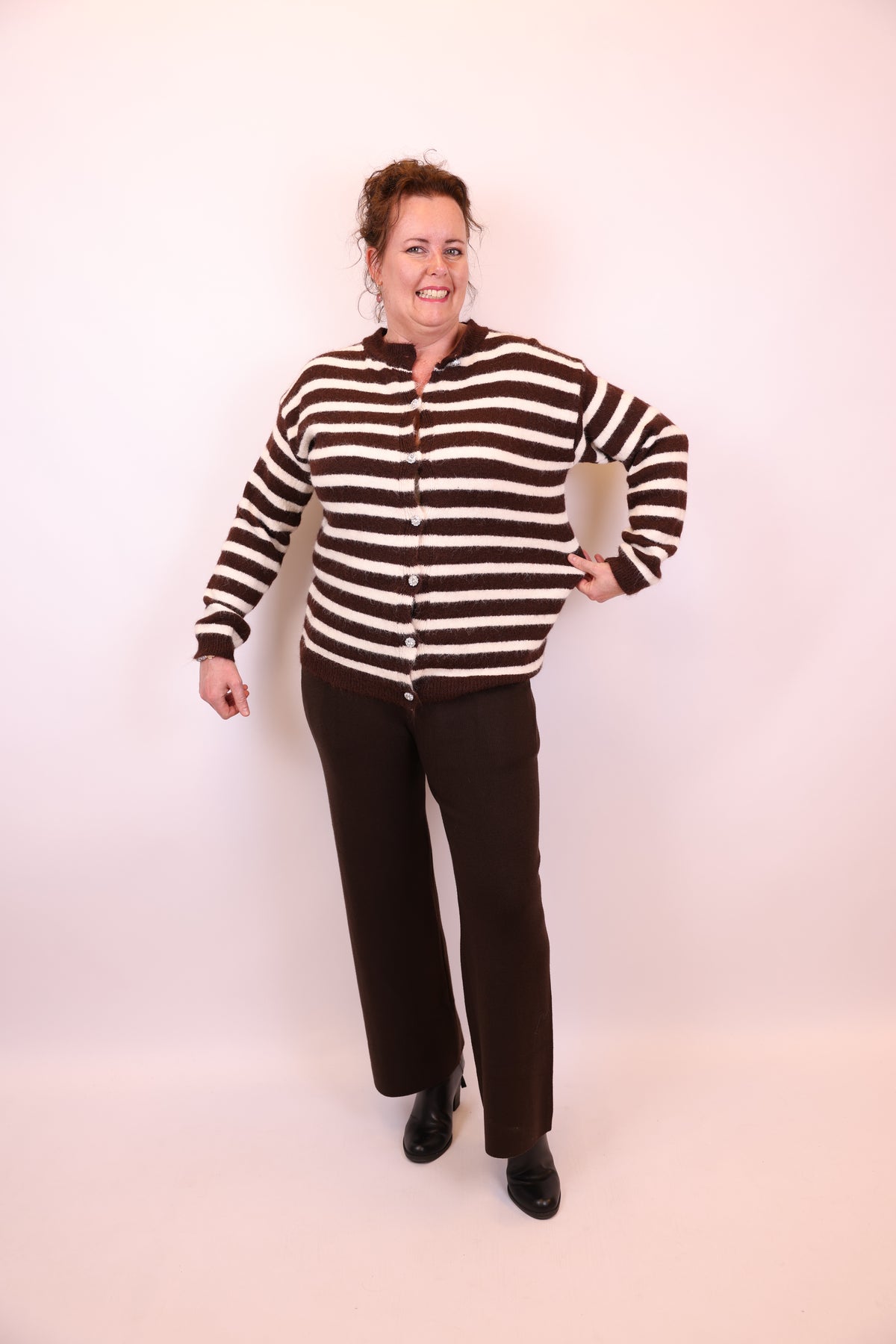 Dora | Bluse schwarz Langarm 52 bis 58