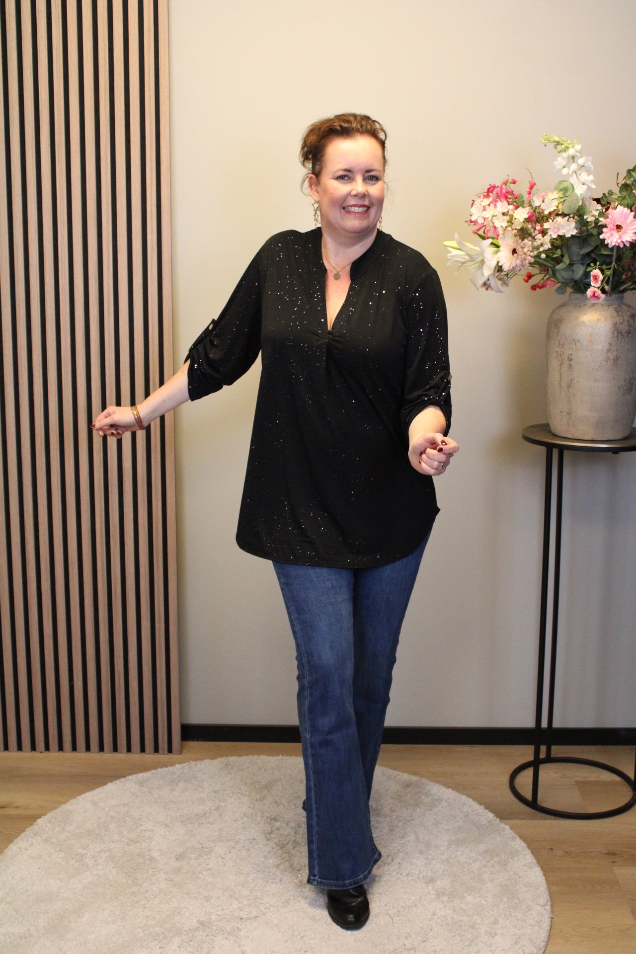 Sara | Bluse Langarm Grün 52 bis 58