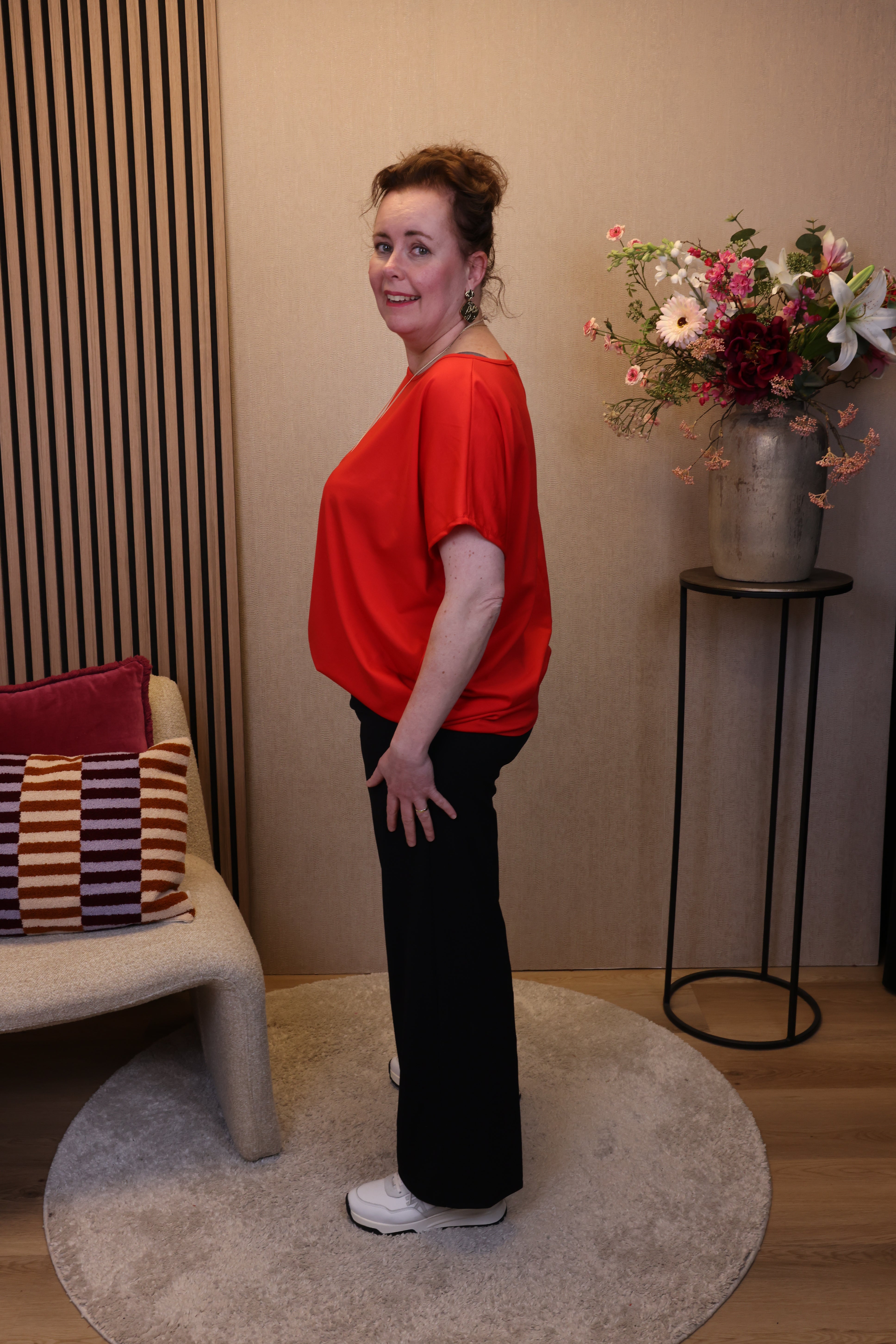 Dora | Bluse schwarz Langarm 52 bis 58