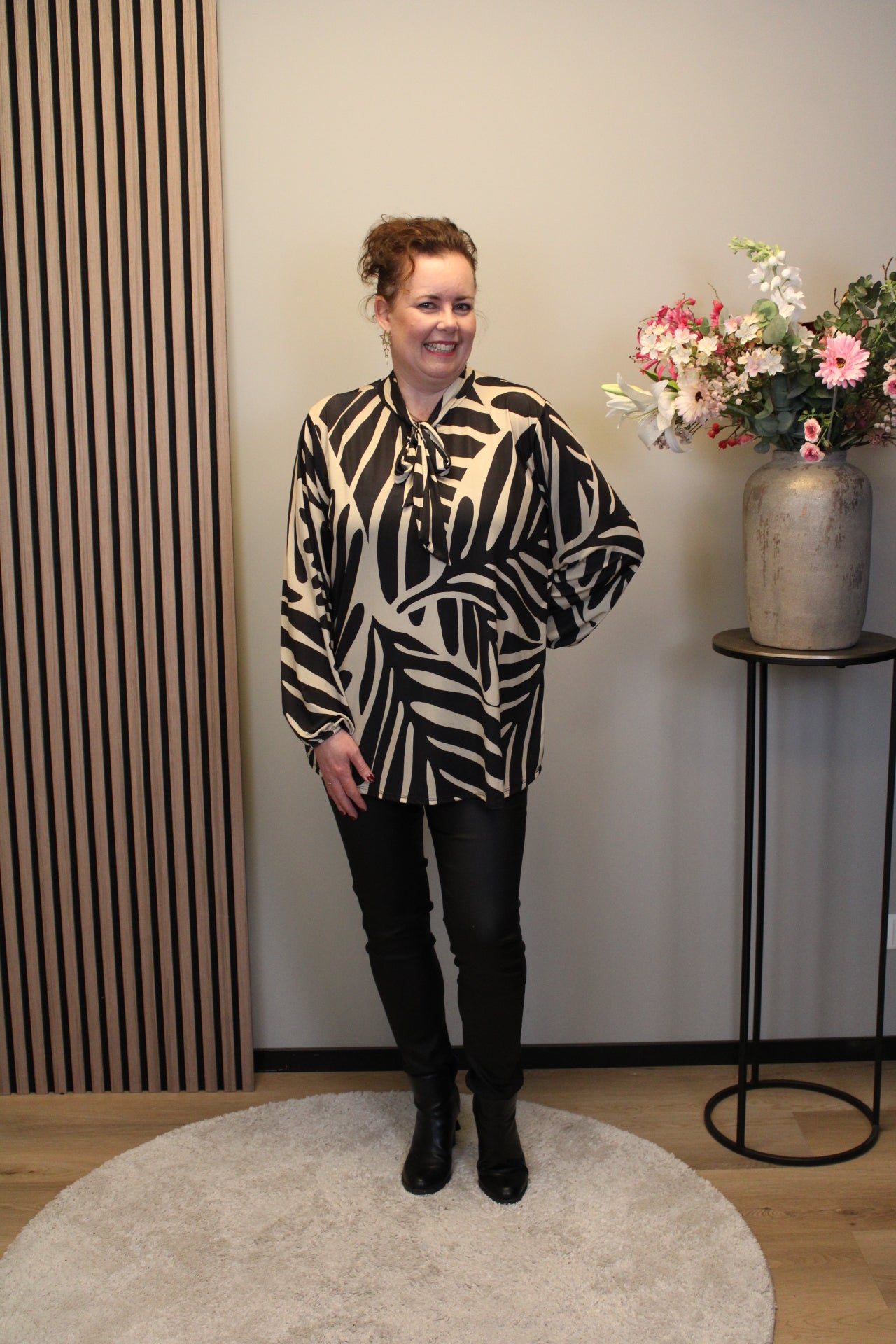 Miekje | Bluse braun Langarm 38 bis 48