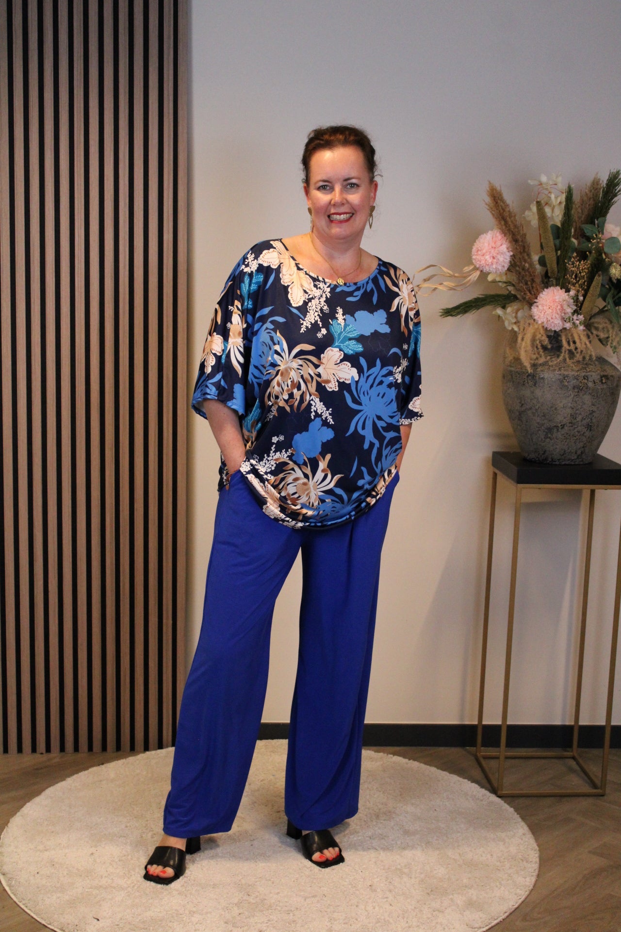 Dora | Bluse schwarz Langarm 52 bis 58