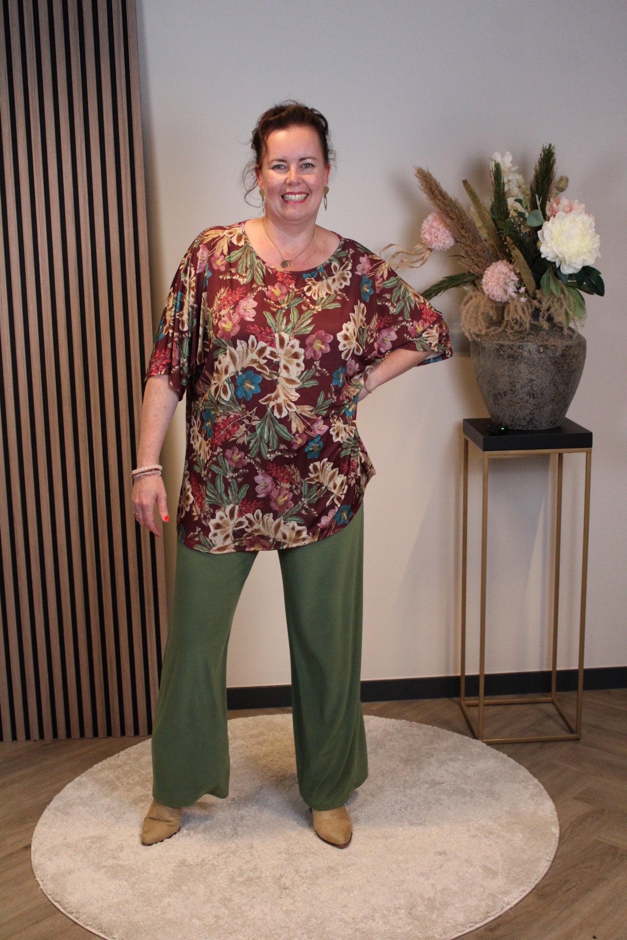 Dora | Bluse schwarz Langarm 52 bis 58