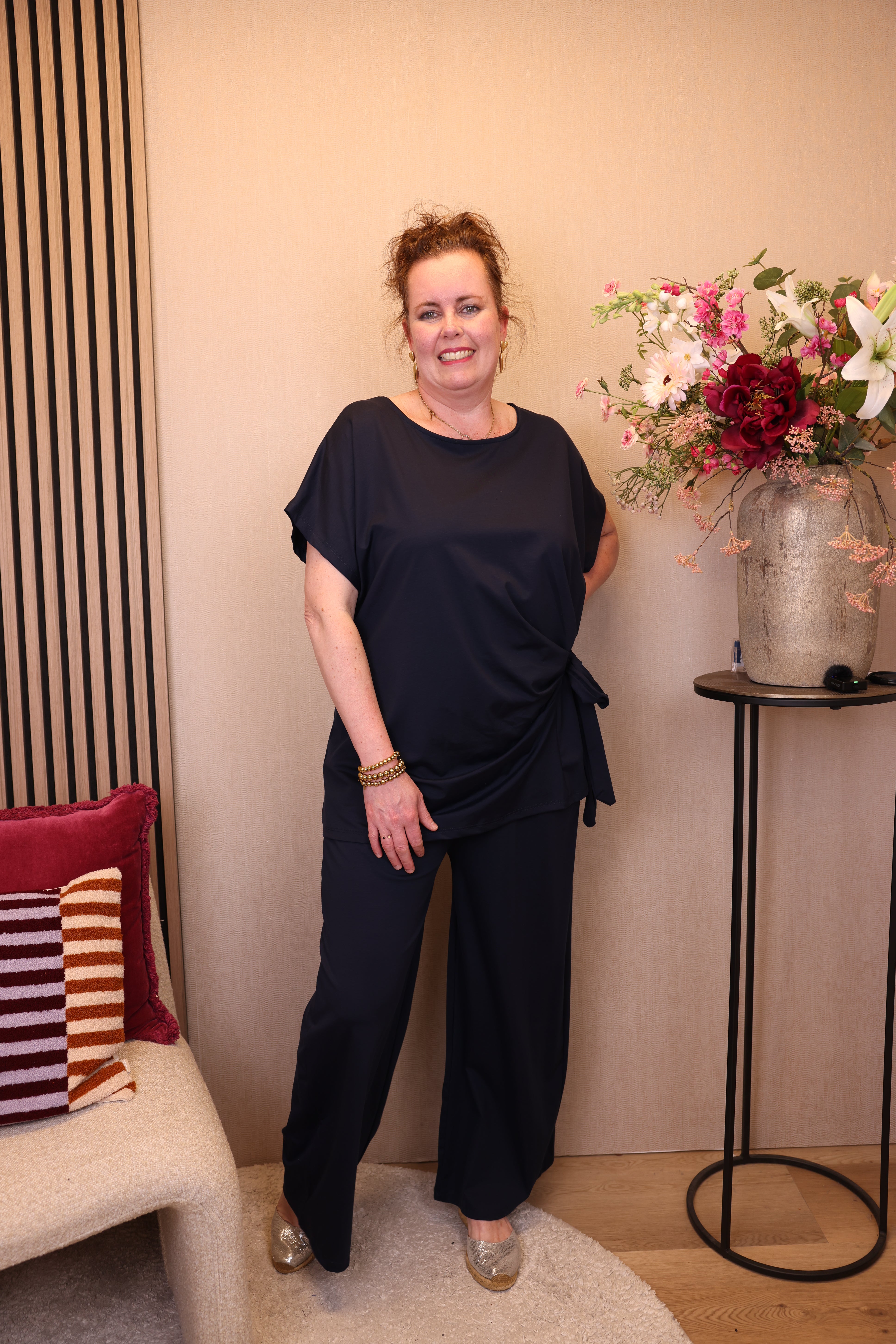 Dora | Bluse schwarz Langarm 52 bis 58