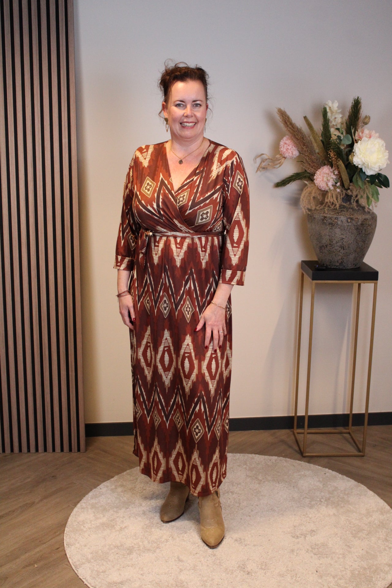Britt | Blaues Langarmkleid 38 bis 44