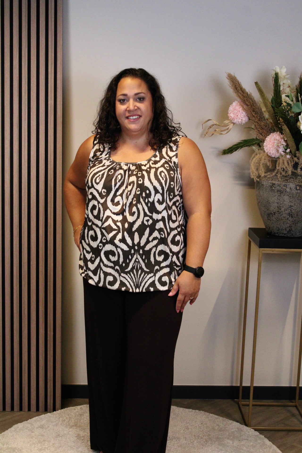 Dora | Bluse schwarz Langarm 52 bis 58