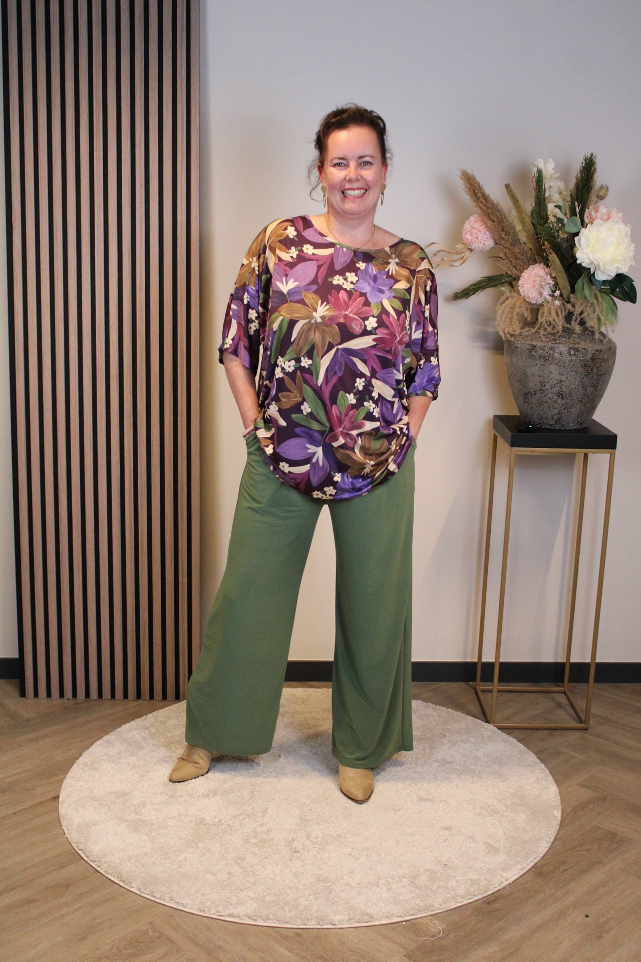 Dora | Bluse schwarz Langarm 52 bis 58