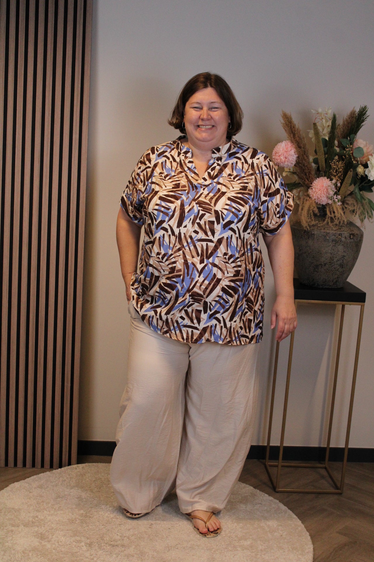 Dora | Bluse schwarz Langarm 52 bis 58