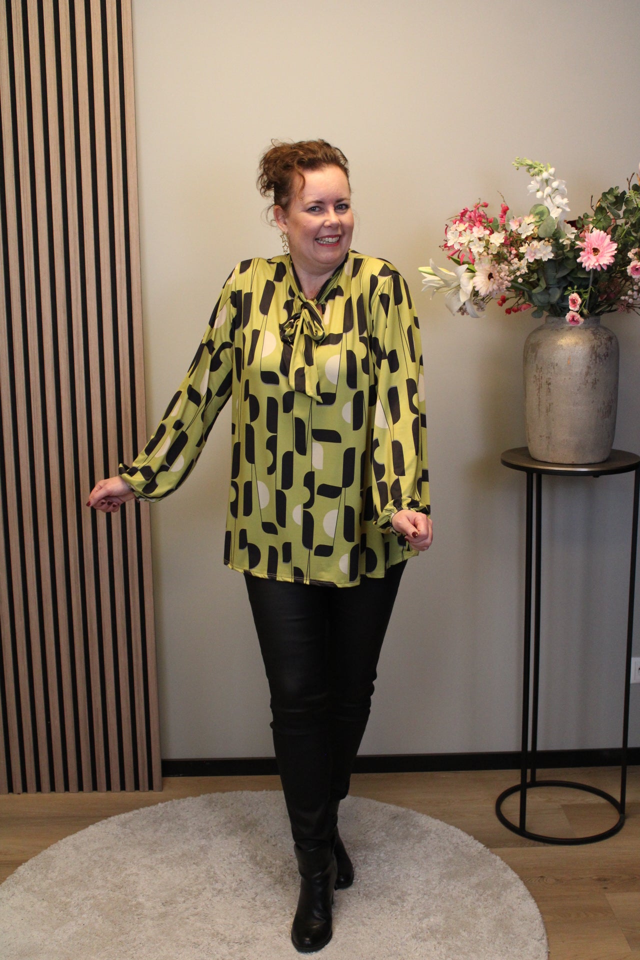 Miekje | Bluse braun Langarm 38 bis 48