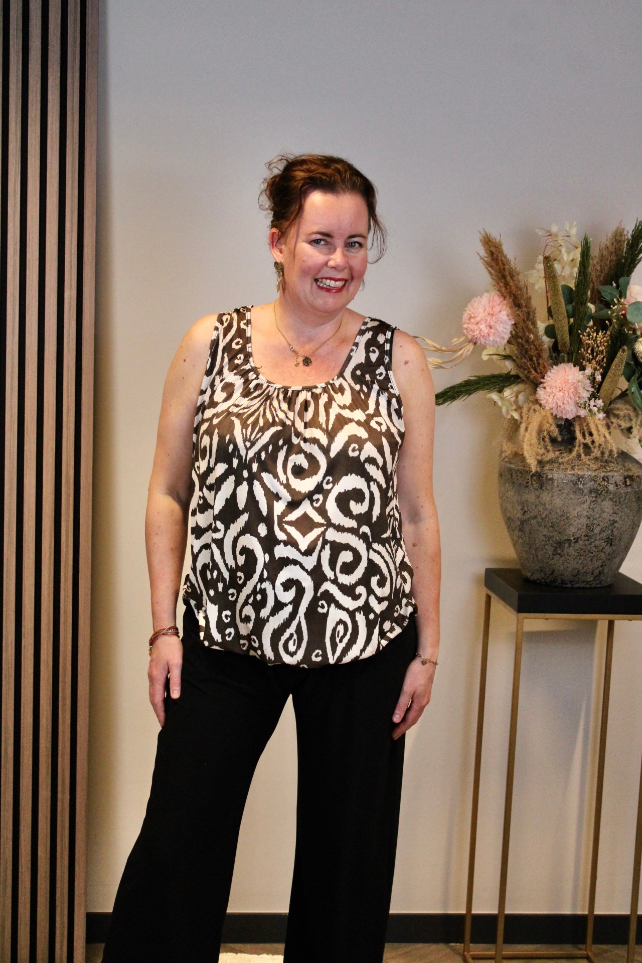 Dora | Bluse schwarz Langarm 52 bis 58