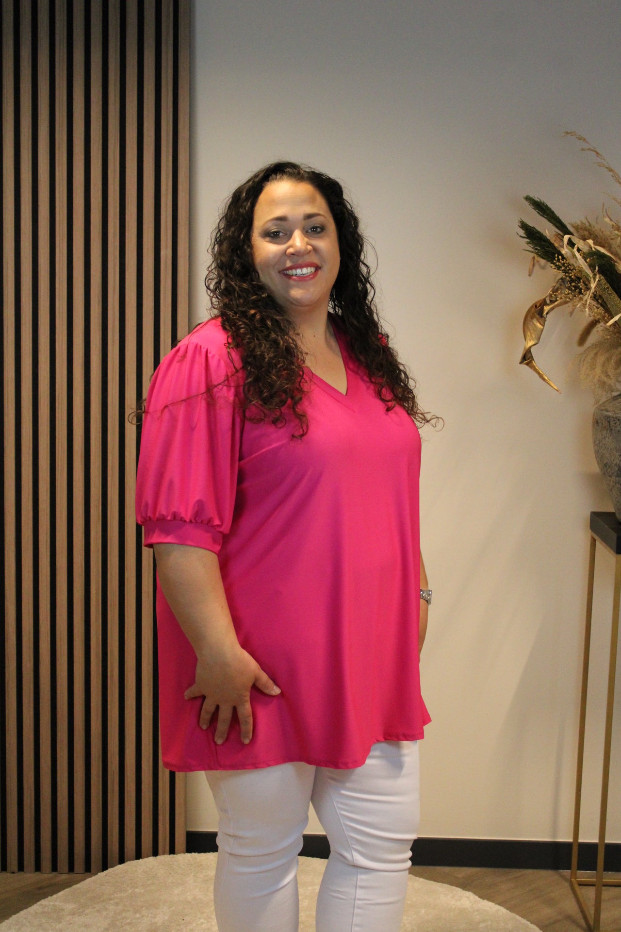 Fay | Bluse rosa Kurzarm 48 bis 52