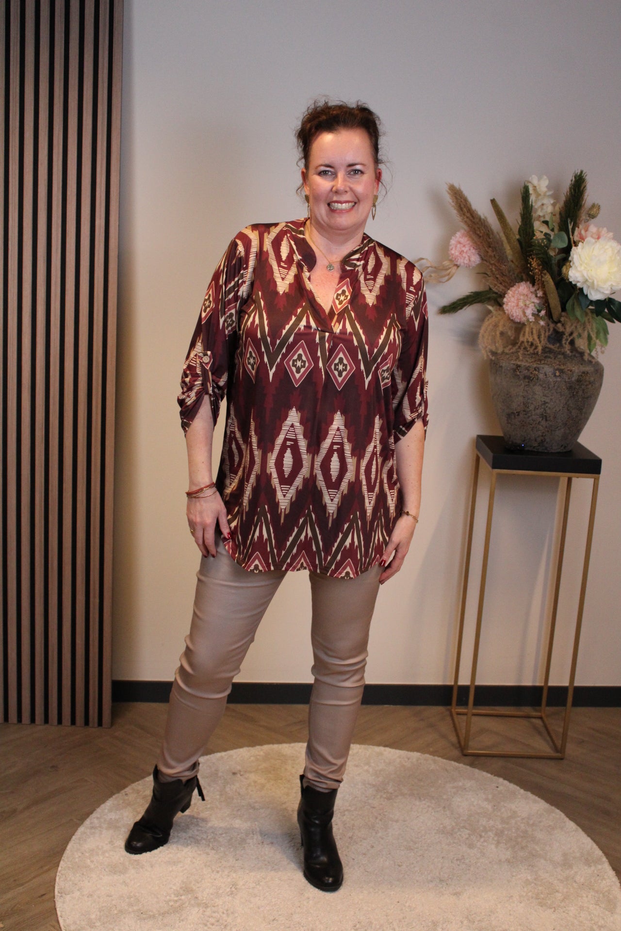 Mara | Bluse weiß Langarm 38 bis 48