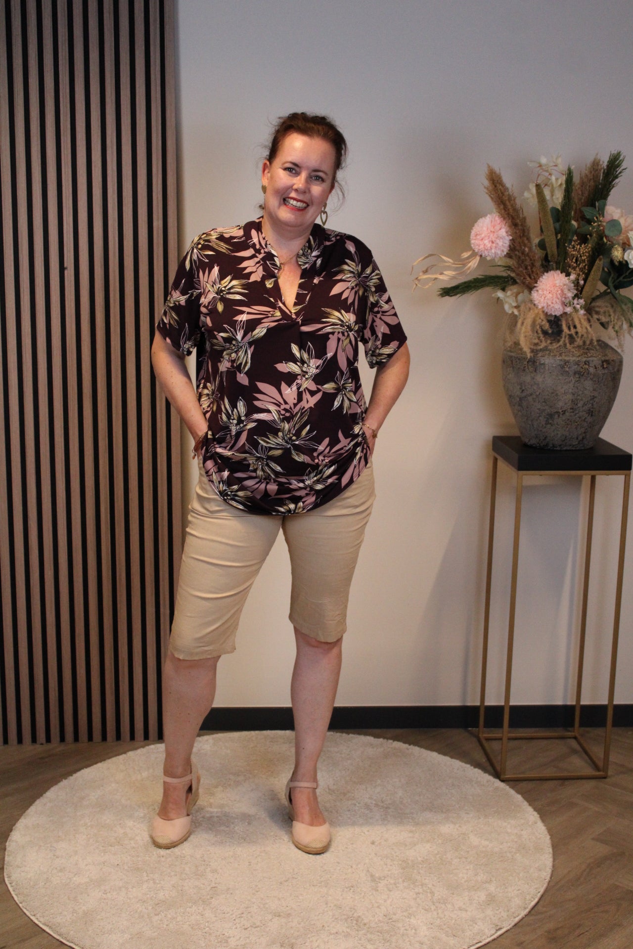 Indy | Kurze beige Hose 38 bis 48