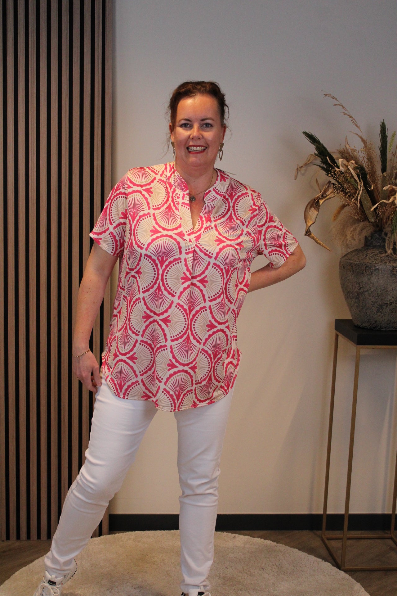 Jade | Bluse rosa Kurzarm 38 bis 48