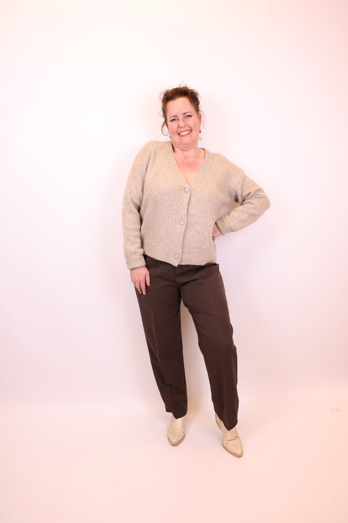 Dora | Bluse schwarz Langarm 52 bis 58