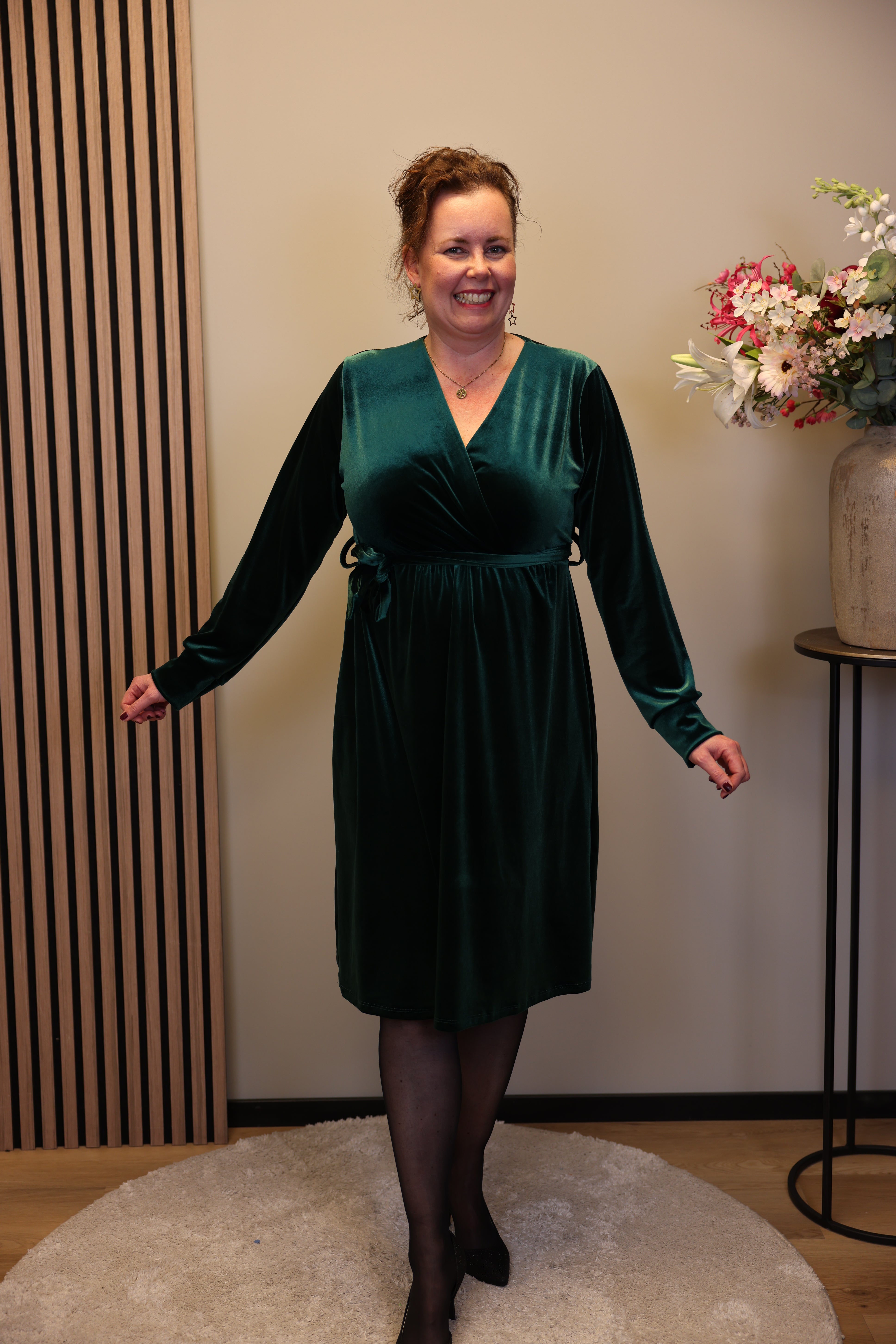 Fresia | Schwarzes Langarmkleid 38 bis 44