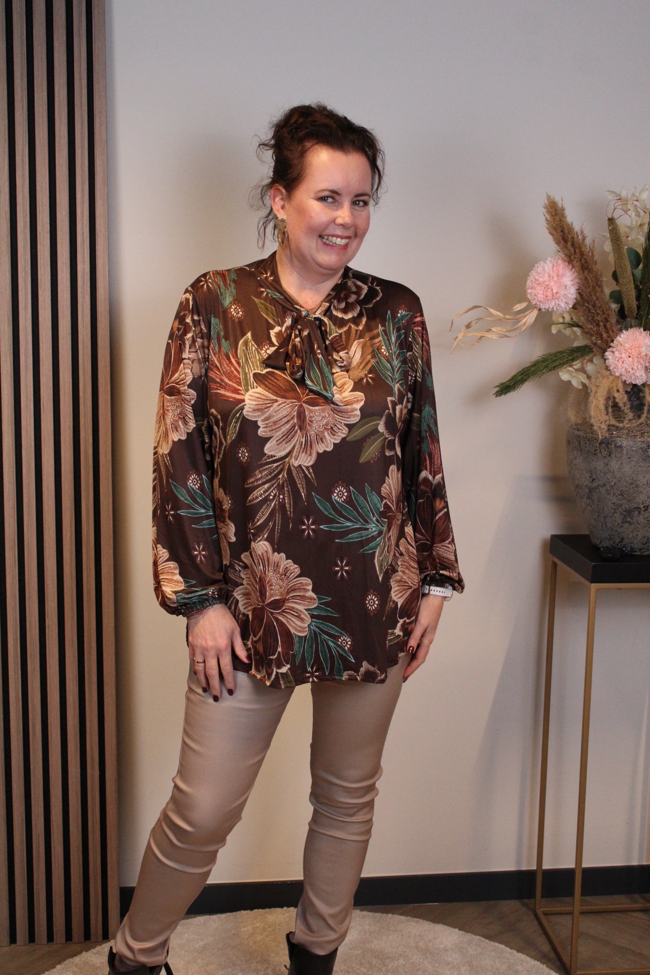 Dora | Bluse schwarz Langarm 52 bis 58
