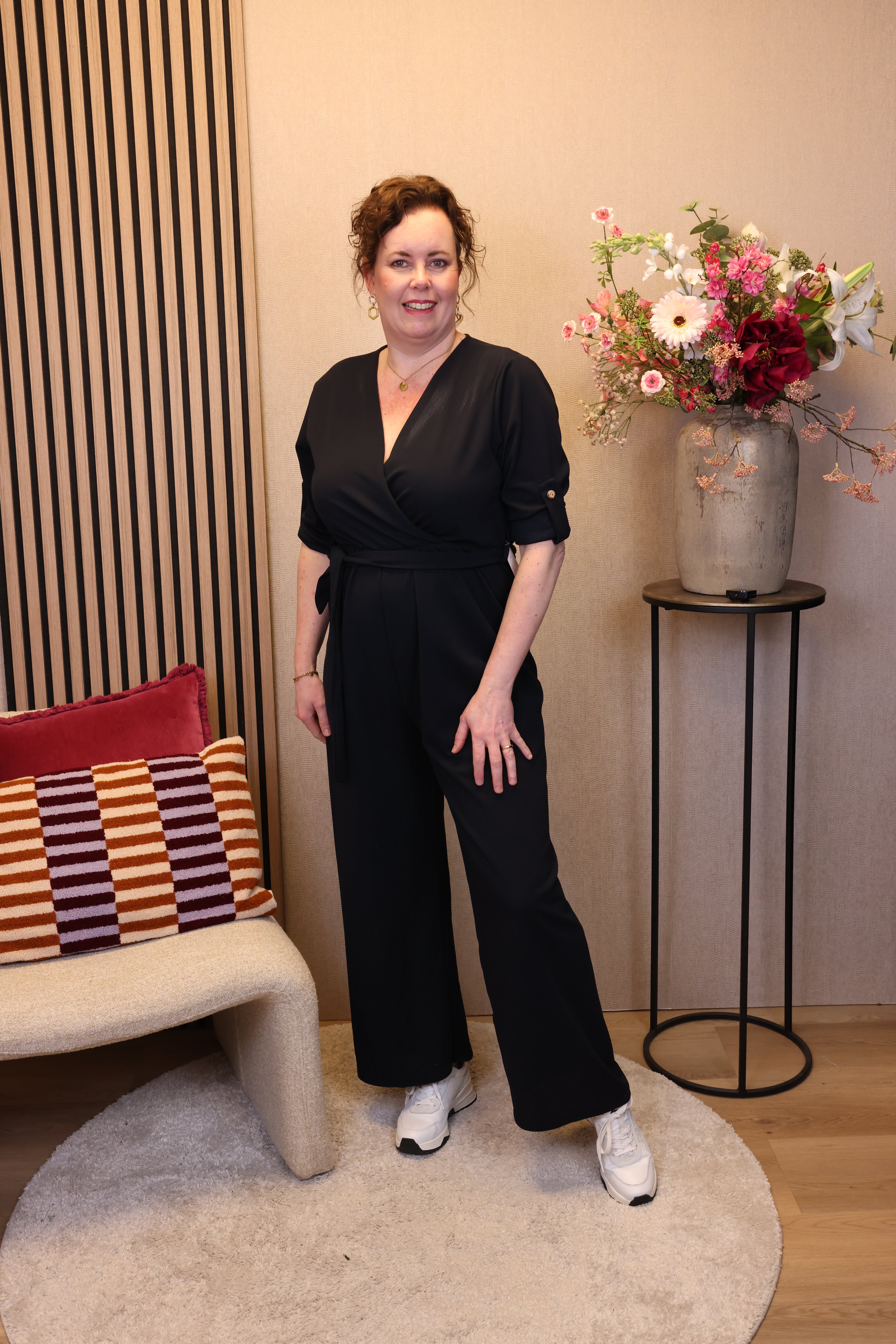 Dora | Bluse schwarz Langarm 52 bis 58