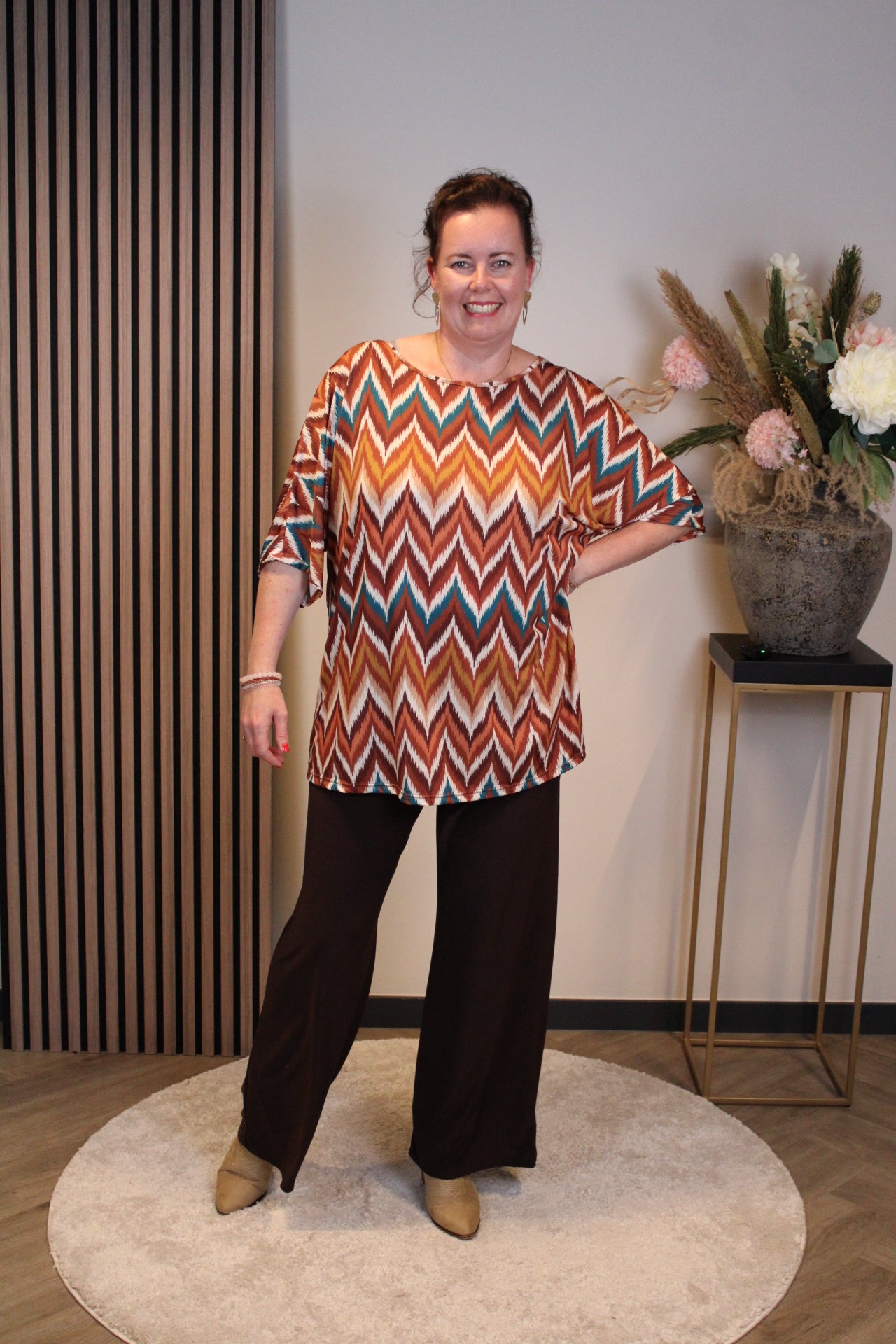 Dora | Bluse schwarz Langarm 52 bis 58