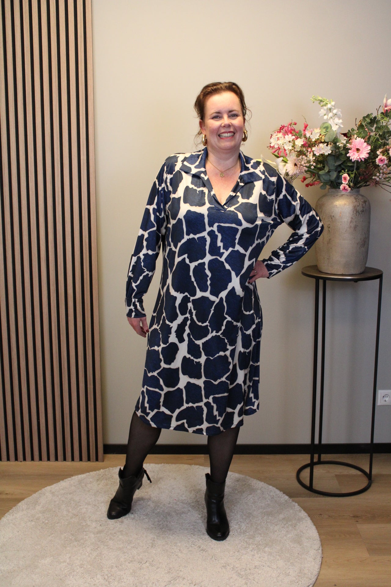 Christa | Grünes Kleid mit langen Ärmeln, Größe 38 bis 44