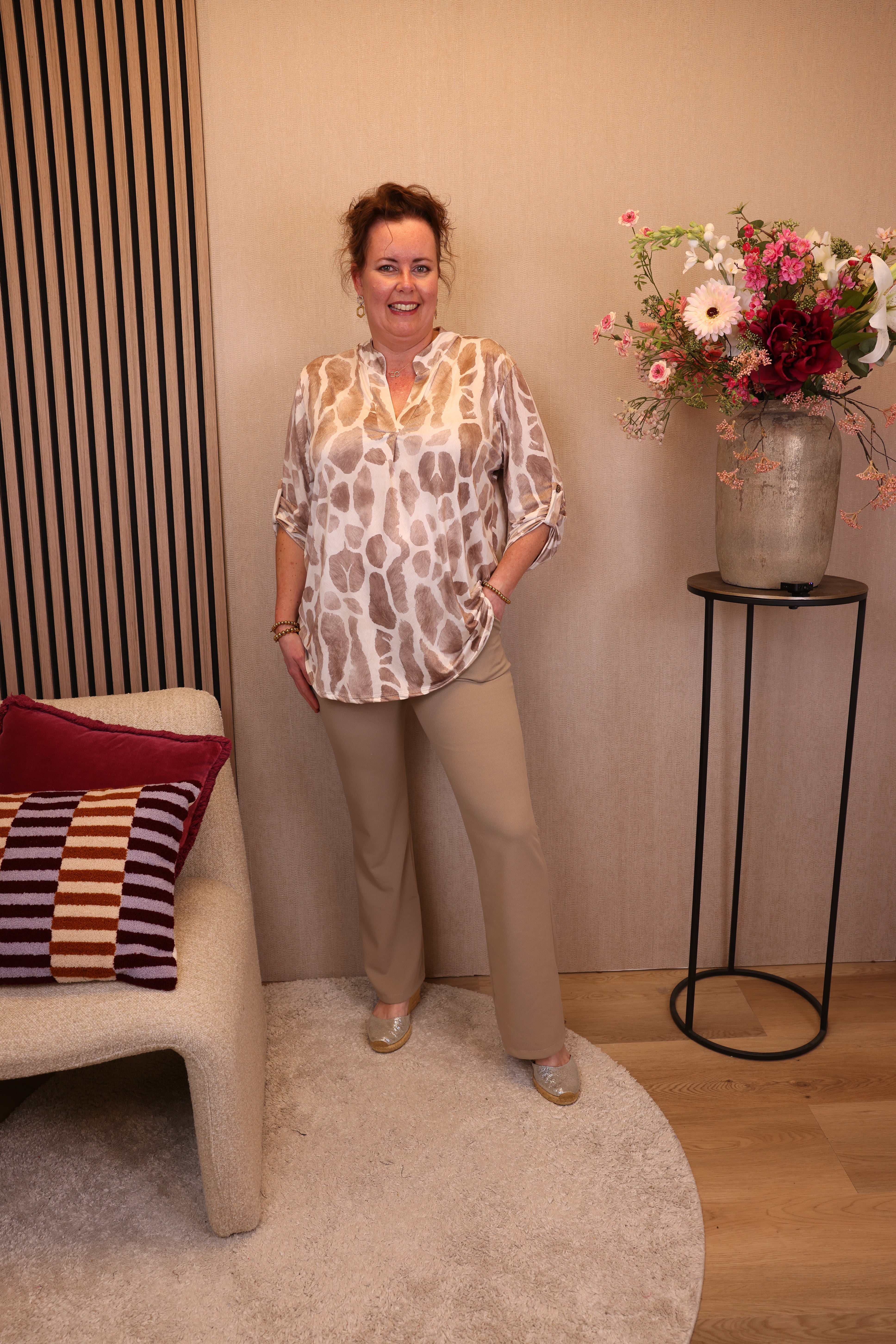Dora | Bluse schwarz Langarm 52 bis 58