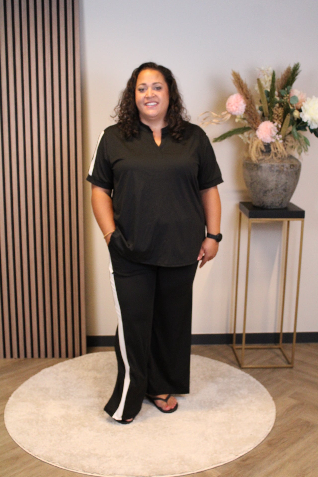 Dora | Bluse schwarz Langarm 52 bis 58