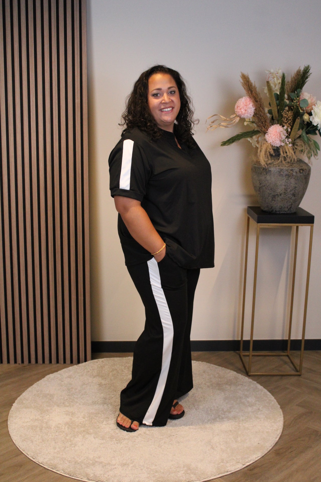 Dora | Bluse schwarz Langarm 52 bis 58