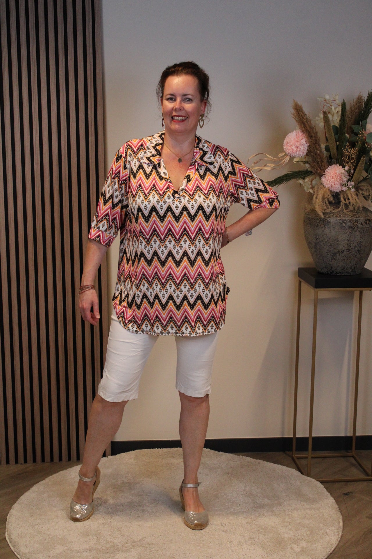 Lyra | Bluse mit Kragen schwarz 38 bis 48