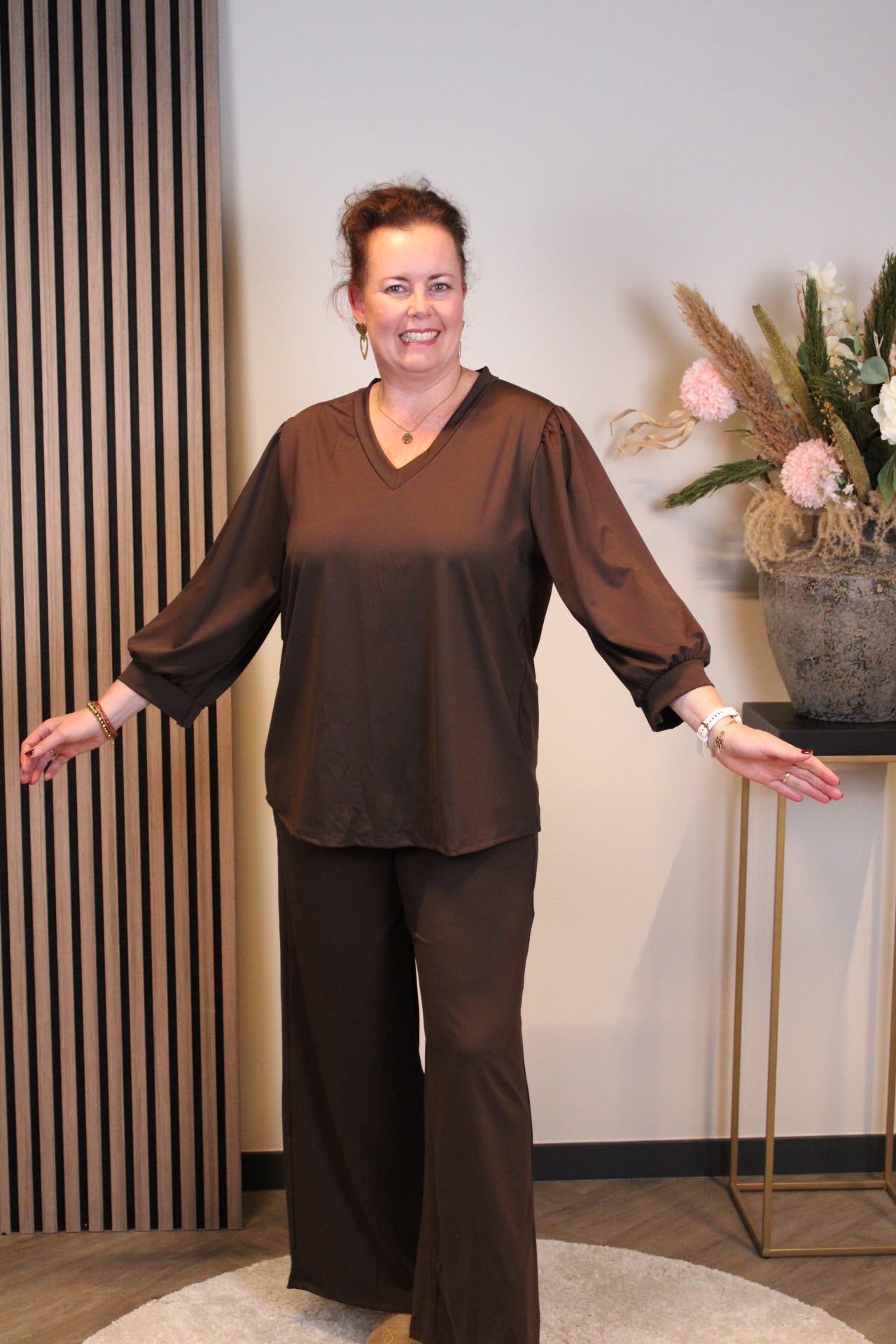 Dora | Bluse schwarz Langarm 52 bis 58